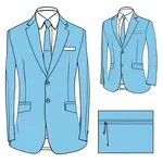 powder blue two-piece suit image